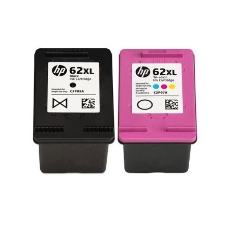 Cartucho de tinta HP 62XL Pack 2 Negro / Tricolor  Compatible