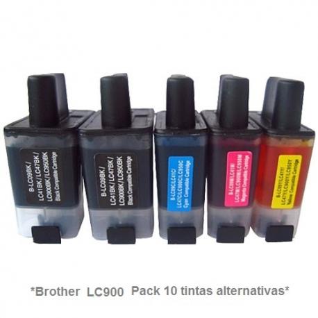 Pack de 5 tintas compatible Brother LC900