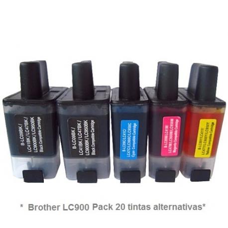 Pack de 10 tintas compatible Brother LC900