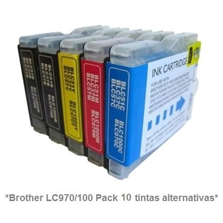 Pack de 5 tintas compatible Brother LC970/1000