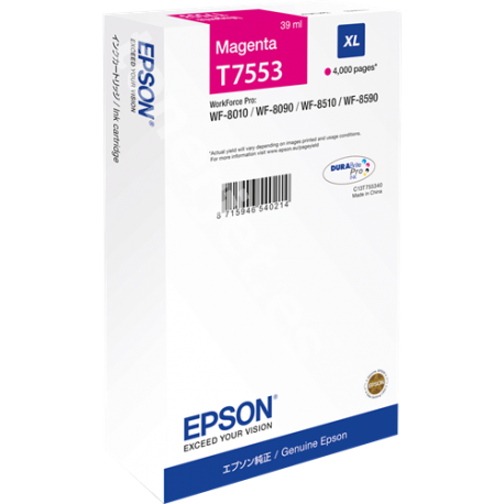 Cartucho de tinta EPSON T7553 Magenta Original