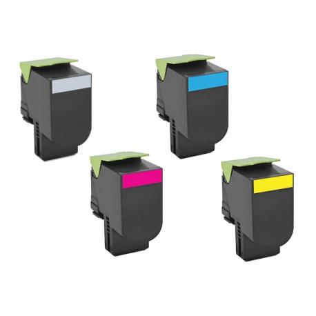 Toner Lexmark 802H Pack 4 colores Compatible