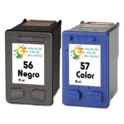 Cartucho de Tinta HP56/HP57 Negro/Tricolor Compatible