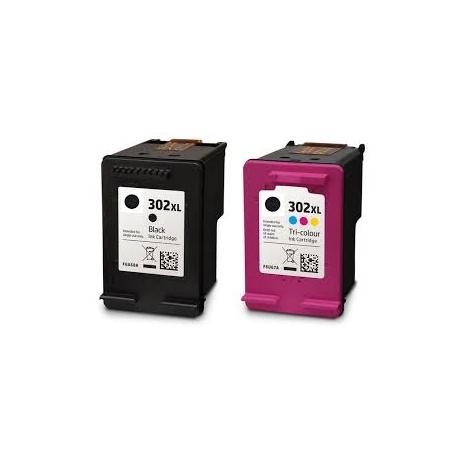 Cartucho de tinta HP 302XL Negro/Tricolor Pack Compatible