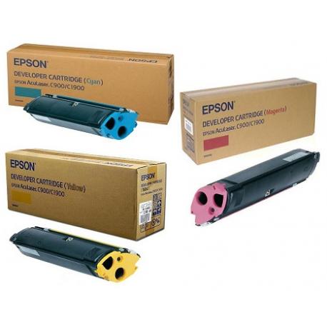Tóner EPSON Aculaser C900 / C1900 Pack 3 colores Original