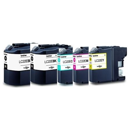 Tinta Brother LC-22E Pack 5 tintas Compatible