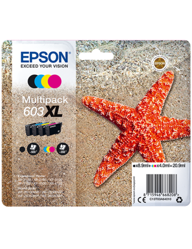 Tinta EPSON 603XL Multipack 4 colores Original