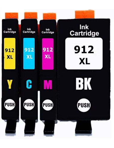 Tinta HP912XL Pack 4 tintas Compatible