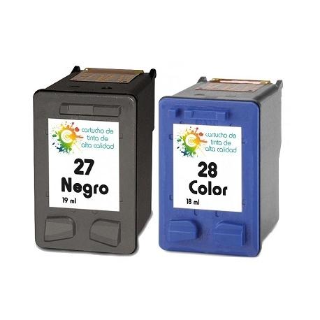 Cartucho de tinta HP 27+28 Negro/Tricolor Premium
